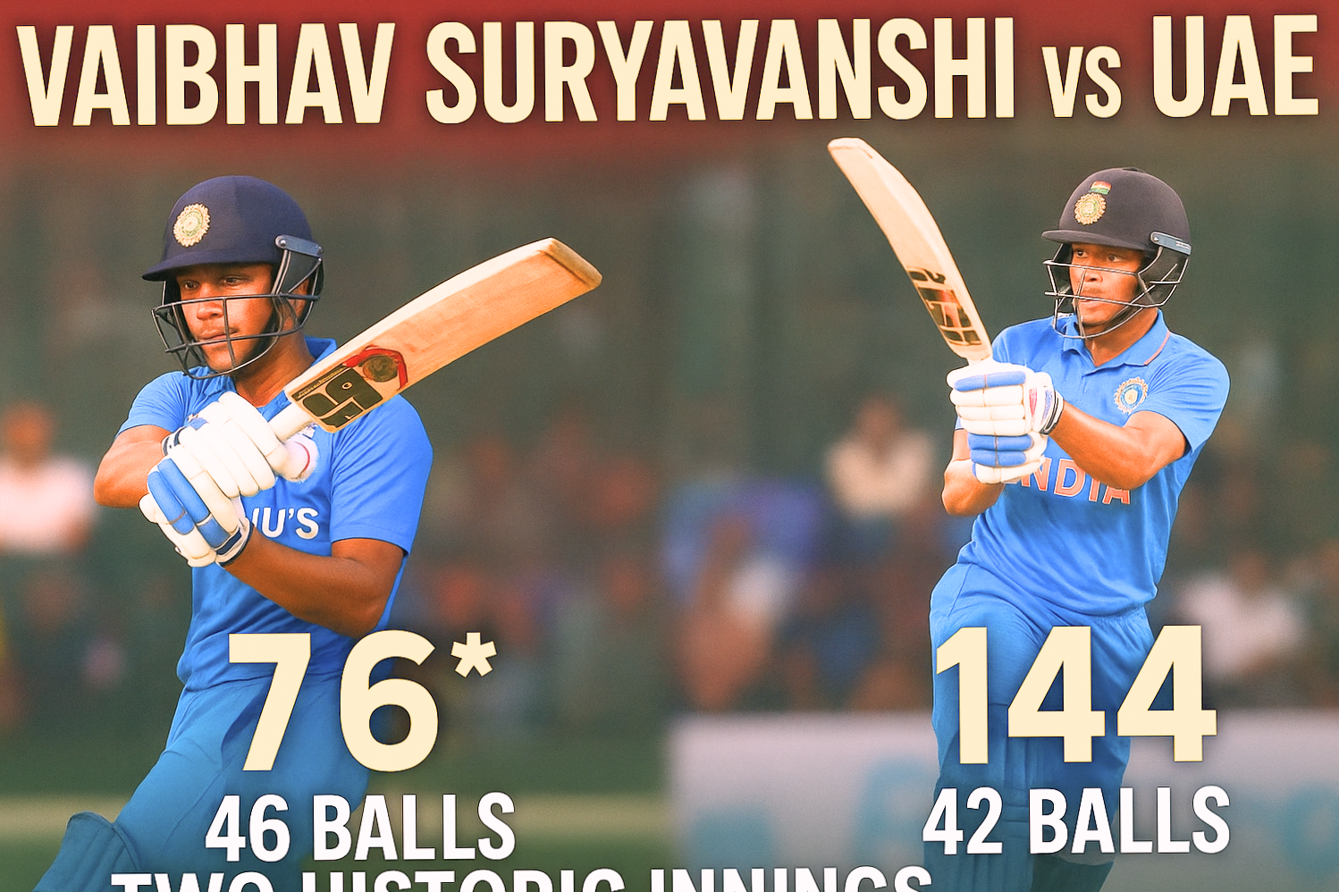 Vaibhav Suryavanshi की UAE के खिलाफ शतकीय पारी की फोटो